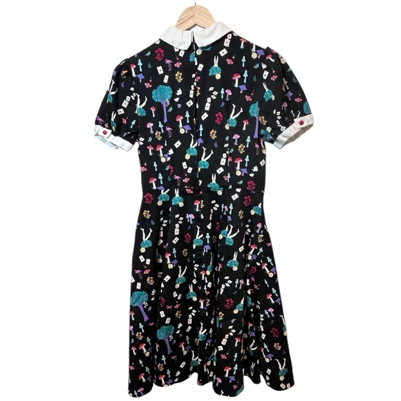 Collectif Peta in Wonderland Printed Swing Midi Dress Size US 10 - Picture 5 of 17